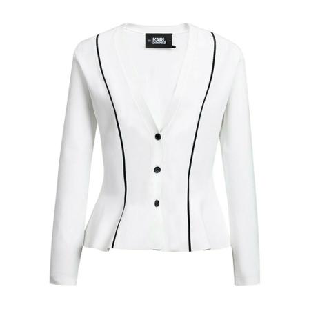 Karl Lagerfeld, Cardigan Wit, Dames, Maat:M