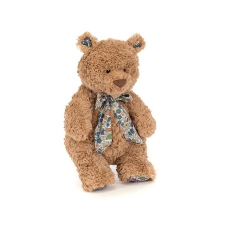 Jellycat Floral Bartholomew -karhu, sininen pehmolelu 26 cm