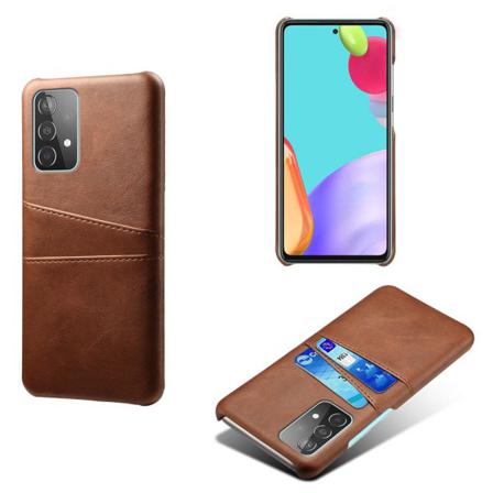 Pu-läder Korthållare Skal Samsung A52 / A52s - Brun Brun