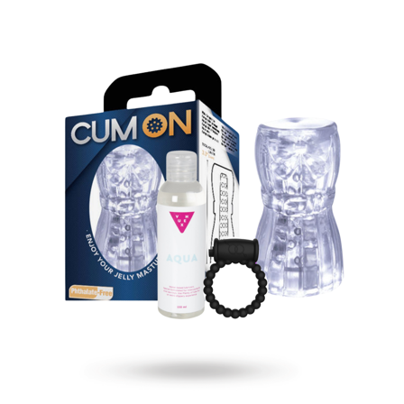 NMC: Cum On Mini Stroker, Cock Ring & Lube Kit