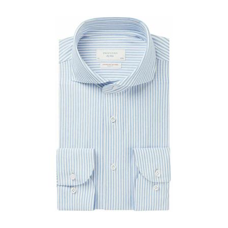 Profuomo Dress shirt , Blauw , Heren , Maat: 3XL