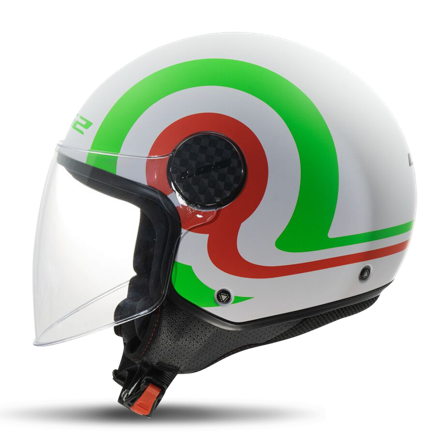 Otevřená Helma LS2 OF558 Sphere Lux II Bílá/Zelená/Červená M