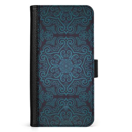 Bjornberry iPhone 15 Fodral - Blå Retromönster