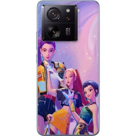 Kompatibelt Mobildeksel til Xiaomi 13T Futuristiske popdamer i neonfarger med magiske detaljer mot en drømmeaktig galaksebakgrunn