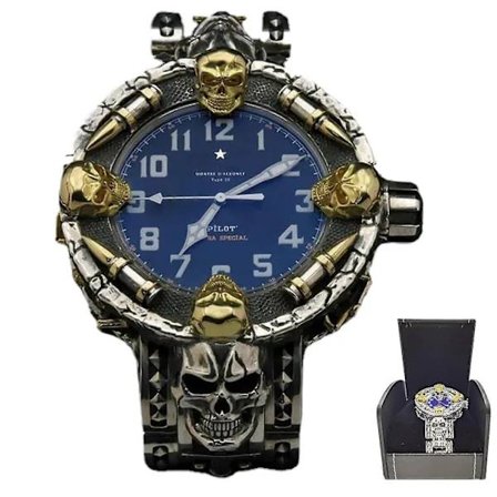 Ny Opgraderet Mystisk Forbudt Kugle Dødningehoved Armbåndsur Dødningehoved Ure til Mænd Kugle Dødningehoved Armbåndsur Skelet Armbåndsur