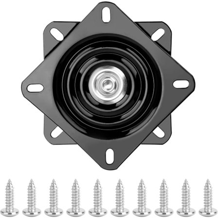 tuuman 360° kääntyvä kääntöpöytä, 150 kg kantavuus, teräksinen Lazy Susan -yhteensopiva baarituoli ja keittiökaappi