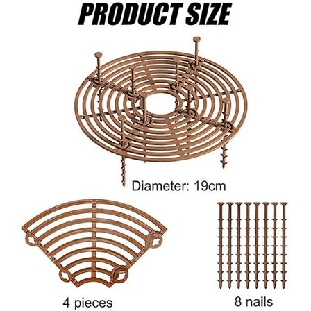 2 Blomsterpottebeskyttere, 19cm Plantebeskytter, Plantebeskytter, Katteplantebeskytter, med 8 bolte, Beskytter børn og kæledyr, der graver jord i 