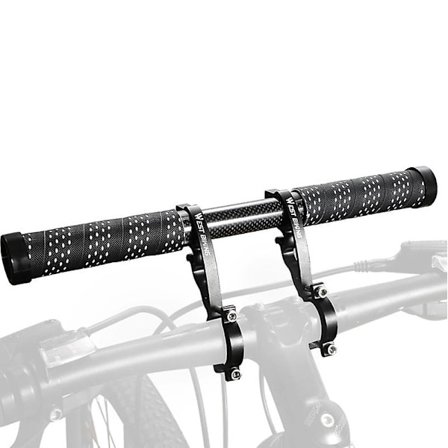 WEST BIKING Aluminium Alloy Cykelstyrforlænger Dobbelt Klemmebeslag til Cykellys GPS Comput {DB}
