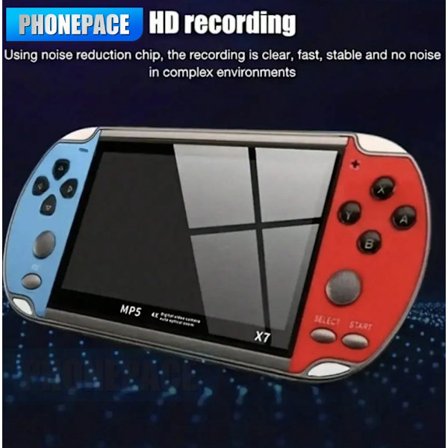 X7 Handheld Game Console 4,3 tuuman kädessä pidettävä teräväpiirtonäyttö selkeällä videolla sisäänrakennettu moniin arcade-pelien retropeleihin