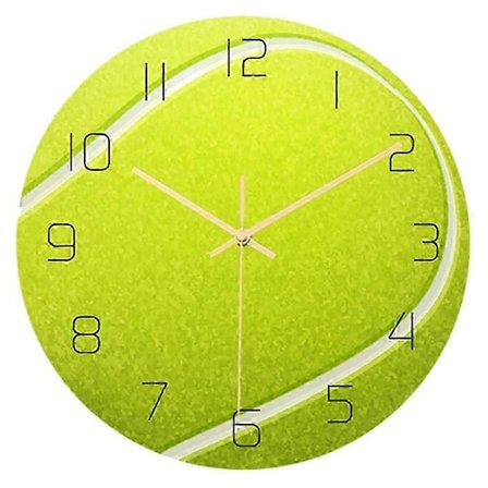 Tennisbold Design Ur Kreativt Vægur Lydløs Bevægelse Dekorativ Vægdekoration Stille Ur til Stue Soveværelse Studie