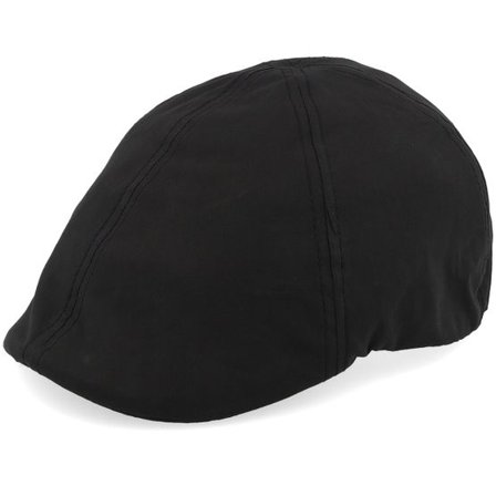 Upfront - Svart flatcap Keps - Astan Stretch Sixpence Flat Cap @ Hatstore