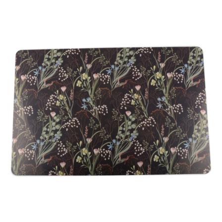 Underlägg Sommarblomster 43x28 Cm 4-pack Svart