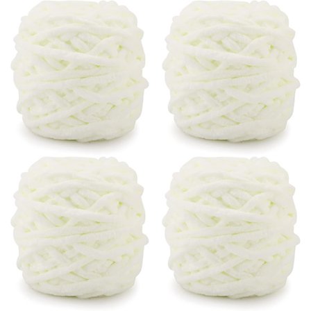 Garn 4x Garn för virkning, Mjukt tjockt garn för garnprojekt