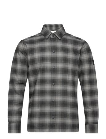 Twill Fleece Check Overshirt Overshirts Multi/mønstret Calvin Klein
