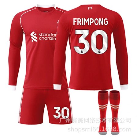 Liverpool Hemmatröja 25-26 Långärmad (med strumpor) NO.30 FRIMPONG 22#