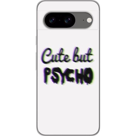 Kompatibel Mobilcover til Google Pixel 8 Rainbow-farvet legetøjsfigur med et glad ansigt og farverige cirkler i en legesyg studieillustration