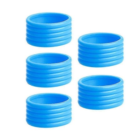 Sijiali 5 stk. Sport Racket Håndtak Gummiring Elastisk Tennis Racket Bånd Overgrep (FMY)