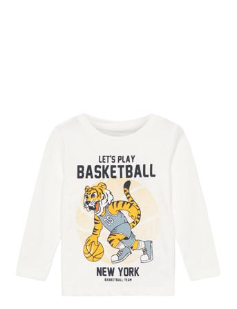 Nmmvux Ls Top L1 T-shirts Long-sleeved T-shirts Hvit Name It*Betinget Tilbud