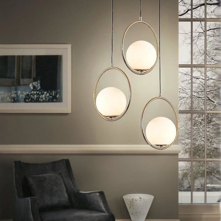 178cm LED-pendellampe, enkelt design, gullkule, kjøkkenøy