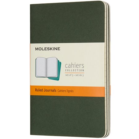 Cahier Notebook Pocket Green Ruled