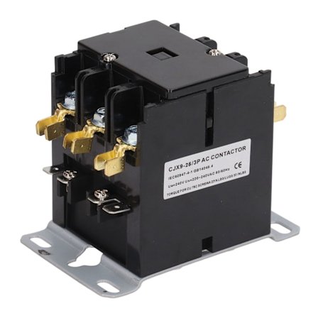 25A 3P AC Kontaktor Sølvlegering Flammehæmmende til 240V Strømapplikationer