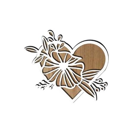 Hjerte Kop Underlag Træmateriale Drikkemåtter til Boligindretning og Entusiaster