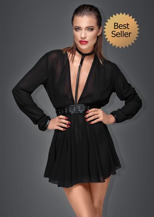 Noir Handmade: Noir Chiffon Minikjole - Vuxen: Sexy klær