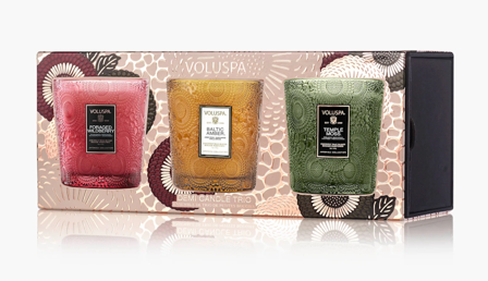 Voluspa Gaveeske Duftlys Demi 3pk 40t