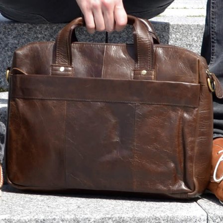 Sac en cuir marron Everyday pour hommes - Sacs en cuir - pour Hommes - Delton Bags