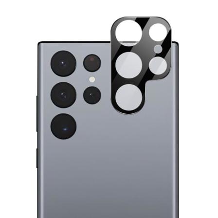 IC Samsung Galaxy S23 Ultra Linssuoja Temperoitu Lasi Musta