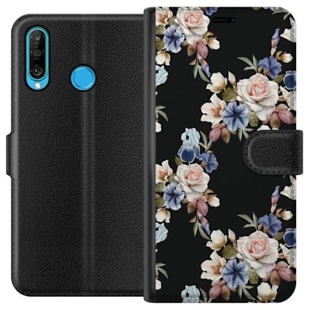 Kompatibelt Plånboksfodral till Huawei Huawei P30 lite Floral