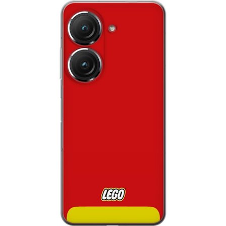 Kompatibelt Mobilskal till Asus Asus Zenfone 9 Lego Röd Gul Poster Byggklossar Officiell Logotyp Leksaker Retro Vintage Design Klassiskt Leksaksmärk