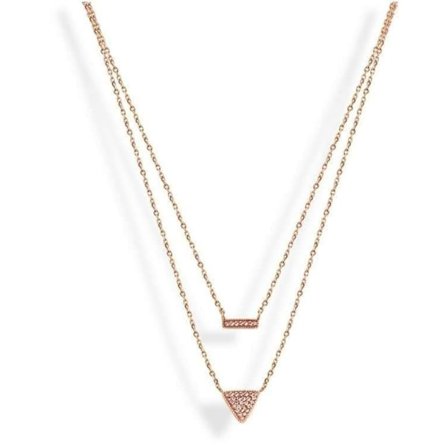 Victoria Rose halsband med rosa sten i guldtoner