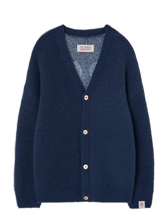 THE ANIMALS OBSERVATORY Navy Racoon Cardigan - Navy - 10 Y