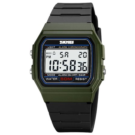SKMEI 2042 Digital Sportklocka för Utomhusbruk, Herr, Militär, Vattentät, Kalender, Datum, Vecka, Herrarmbandsur, Elektronisk Klocka 1381 reloj