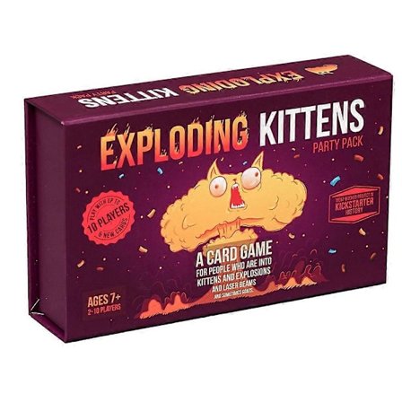 Exploding Kittens Party Pack af Exploding Kittens - Kortspil til Voksne Teenagere & Børn - Sjove Familiespil - Et Russisk Roulette Kortspil