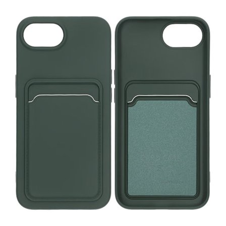 Silicone Case with Card Holder iPhone 16e - Green