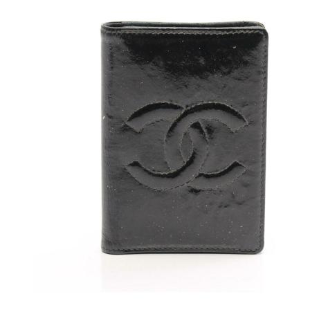 Chanel Vintage, Pre-owned Card Case Zwart, Dames, Maat:ONE Size