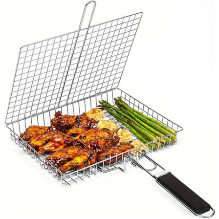 Sammenleggbar grillrist i rustfritt stål, utendørs kokeverktøy og tilbehør, grill