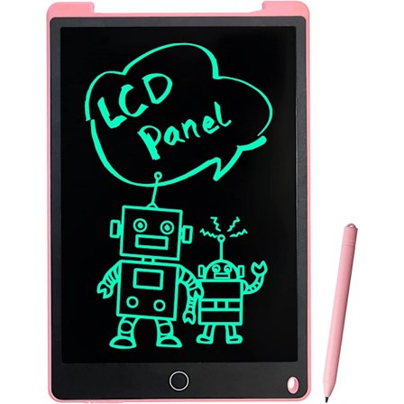 LCD-ritplatta, 12 tum handskrift Business Ewriter inbyggt skärmlås & magnet för barn och vuxna, rosa