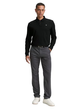 Tom Tailor Basic Polo With Contrast - Black - M