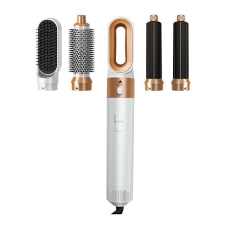 5-i-1 Hår Air Styler Version, Multistyler Hårtørrer, Føntørrer Børste med 5 Tilbehør, Tør, Styling Børste