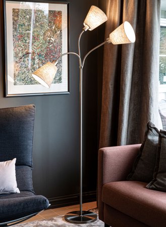 Tosca-3 gulvlampe - stål