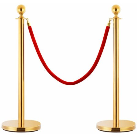 Avspärrningsstolpe Rep Röd och Gyllene Sammet