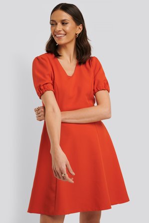 Trendyol Basic Miniklänning - Vårklänningar - Orange - EU 36