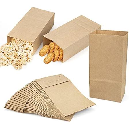 100/300 pakkausta Mini Kraft-paperipusseja 3,5 x 2 x 6,7 tuumaa Kestävä ruskea paperipussi Pieni eväspaperipussi Pienet keksijuhla-lahjapussit