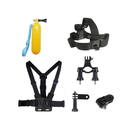 6 in 1 Lisävaruste Setti Kellukkeella Ja Rinta Vyöllä Toiminta Kameroille