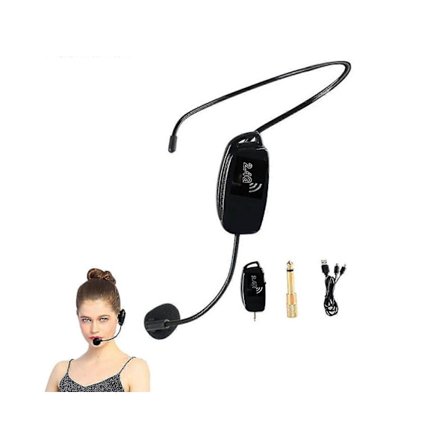 2.4G WiFi Trådlöst Mikrofon Headset USB Uppladdningsbart Headset Mic