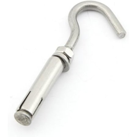 5-pakke Rustfrit Stål Åben Kop Krog Ekspansions Skruer M,ZQKLA