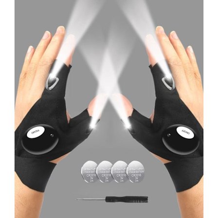 LED-lommelygtehandsker, fars dags gaver til datter, søn, kone, gaver til mand, hans far, kæreste, seje gadgets håndfri lys til camping, fiskeri